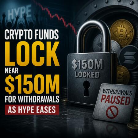 Crypto Funds Lock Near $150m For Withdrawals As Hype Eases