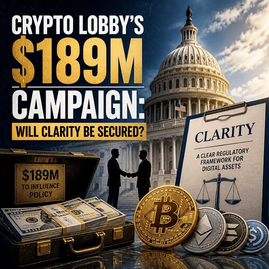 Crypto Lobby’s $189M Campaign: Will Clarity Be Secured? Crypto Lobby’s $189m Campaign: Will Clarity Be Secured?
