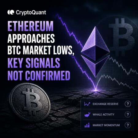 CryptoQuant: Ethereum Approaches BTC Market Lows, Key Signals Not Confirmed Cryptoquant: Ethereum Approaches Btc Market Lows, Key Signals Not Confirmed