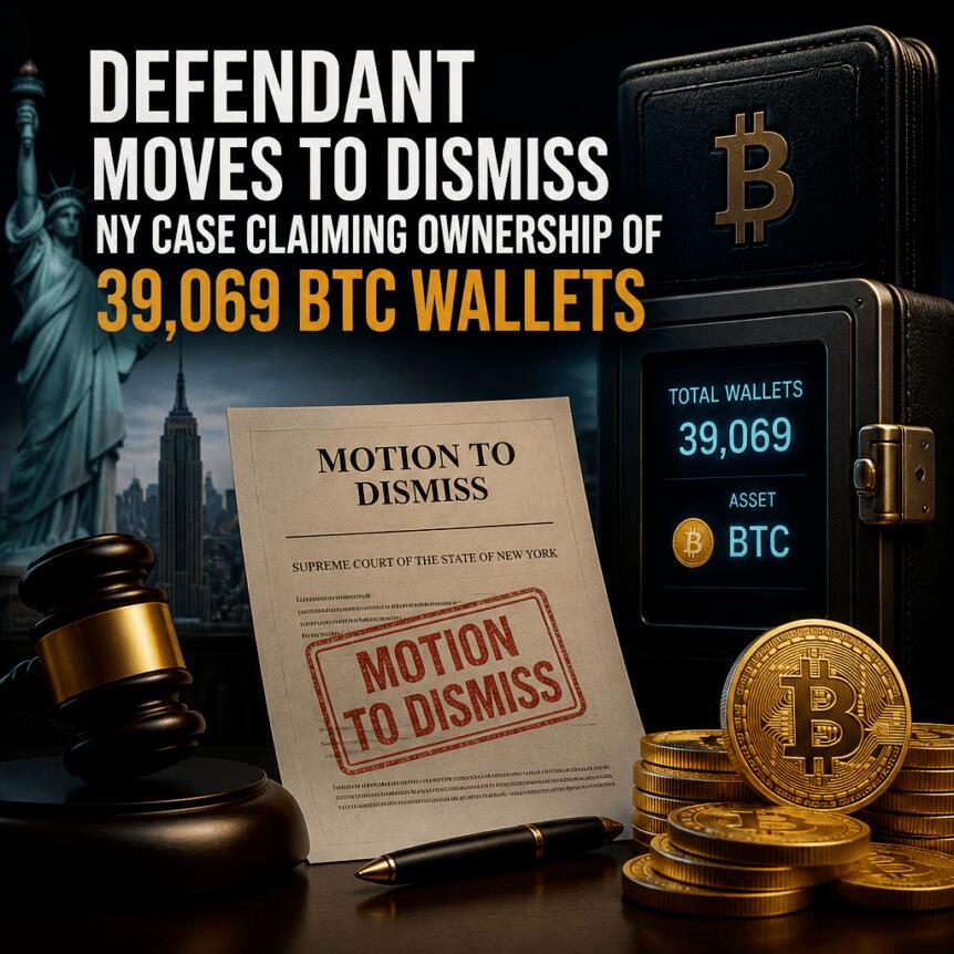 Defendant Moves to Dismiss NY Case Claiming Ownership of 39,069 BTC Wallets Defendant Moves To Dismiss Ny Case Claiming Ownership Of 39,069 Btc Wallets