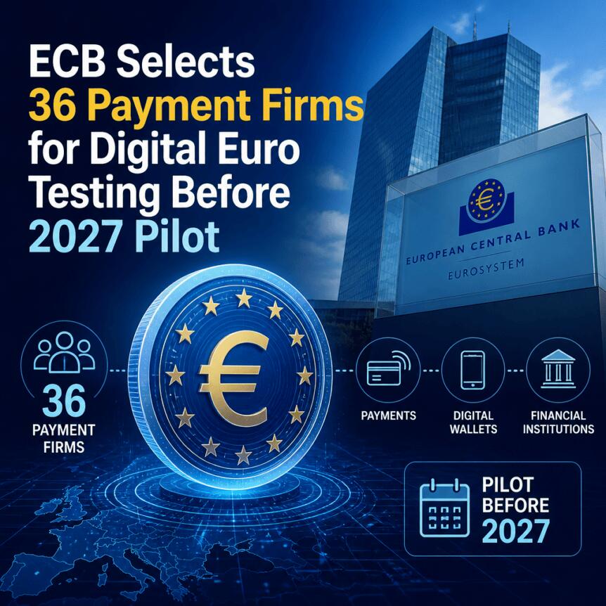 Ecb Selects 36 Payment Firms For Digital Euro Testing Before 2027 Pilot
