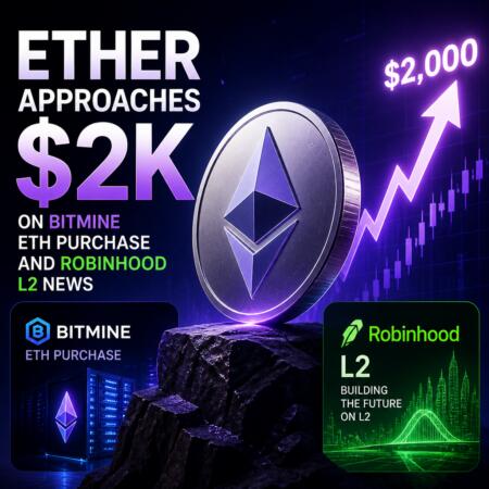 Ether Approaches $2k On Bitmine Eth Purchase And Robinhood L2 News