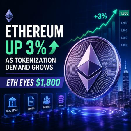 Ethereum Up 3% as Tokenization Demand Grows; ETH Eyes $1,800 Ethereum Up 3% As Tokenization Demand Grows; Eth Eyes $1,800