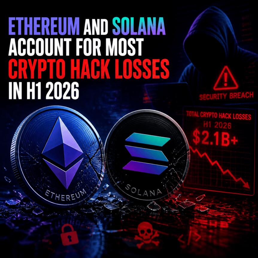 Ethereum And Solana Account For Most Crypto Hack Losses In H1 2026