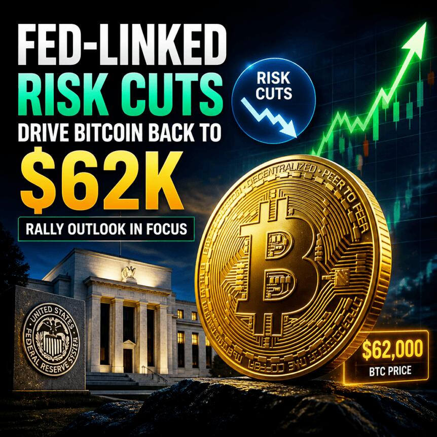 Fed-Linked Risk Cuts Drive Bitcoin Back To $62k—rally Outlook In Focus