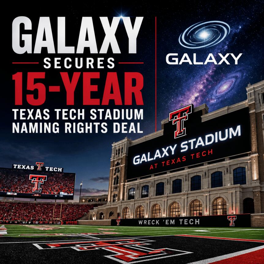 Galaxy Secures 15-Year Texas Tech Stadium Naming Rights Deal