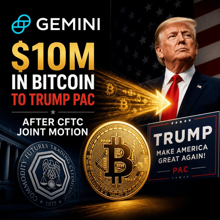 Gemini Transfers $10m In Bitcoin To Trump Pac After Cftc Joint Motion