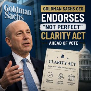Goldman Sachs Ceo Endorses “not Perfect” Clarity Act Ahead Of Vote