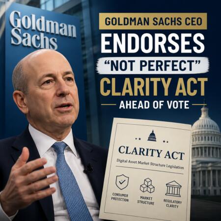 Goldman Sachs CEO Endorses “Not Perfect” CLARITY Act Ahead of Vote Goldman Sachs Ceo Endorses “not Perfect” Clarity Act Ahead Of Vote