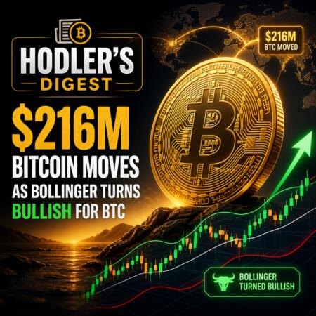 Hodler’s Digest: $216M Bitcoin moves as Bollinger turns bullish for BTC Hodler’s Digest: $216m Bitcoin Moves As Bollinger Turns Bullish For Btc