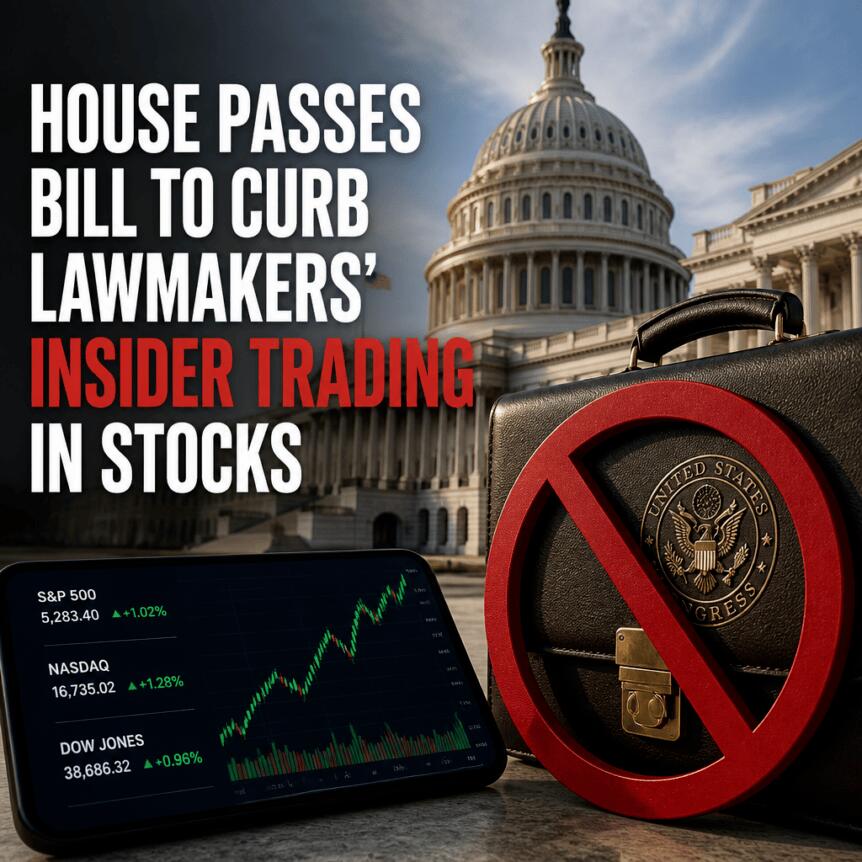 House Passes Bill to Curb Lawmakers’ Insider Trading in Stocks House Passes Bill To Curb Lawmakers’ Insider Trading In Stocks