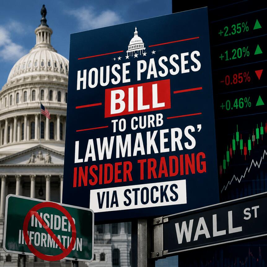 House Passes Bill to Curb Lawmakers’ Insider Trading via Stocks House Passes Bill To Curb Lawmakers’ Insider Trading Via Stocks