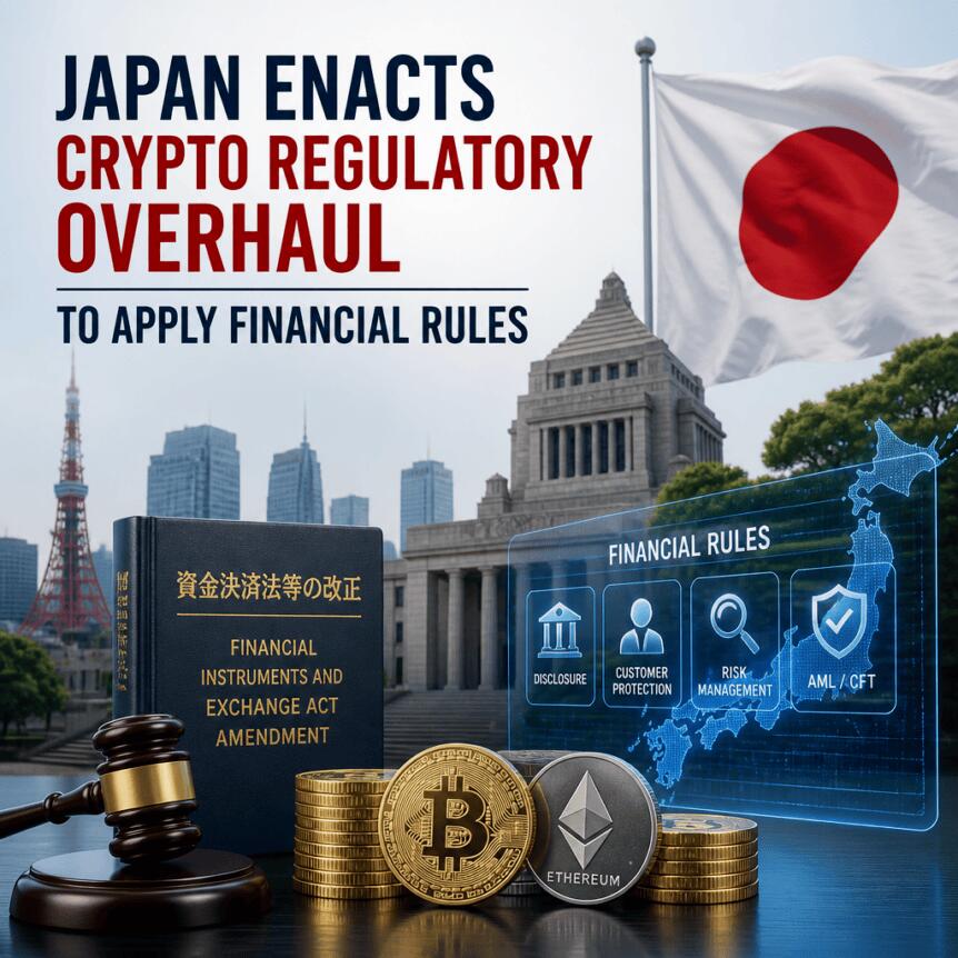 Japan Enacts Crypto Regulatory Overhaul To Apply Financial Rules