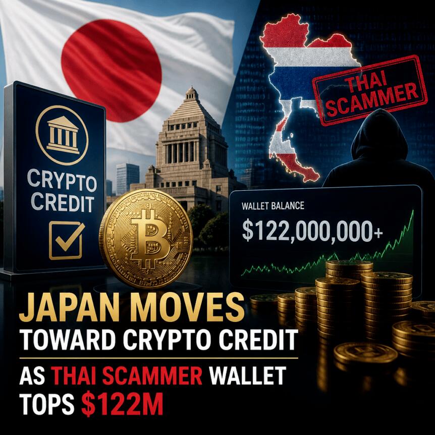 Japan Moves Toward Crypto Credit As Thai Scammer Wallet Tops $122m