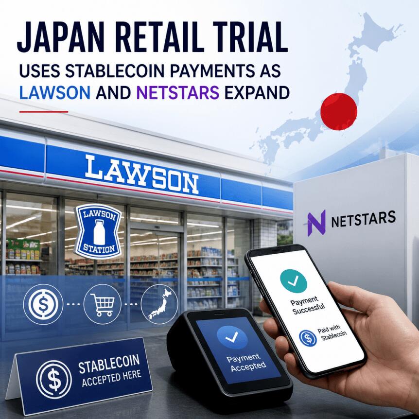 Japan Retail Trial Uses Stablecoin Payments as Lawson and Netstars Expand Japan Retail Trial Uses Stablecoin Payments As Lawson And Netstars Expand
