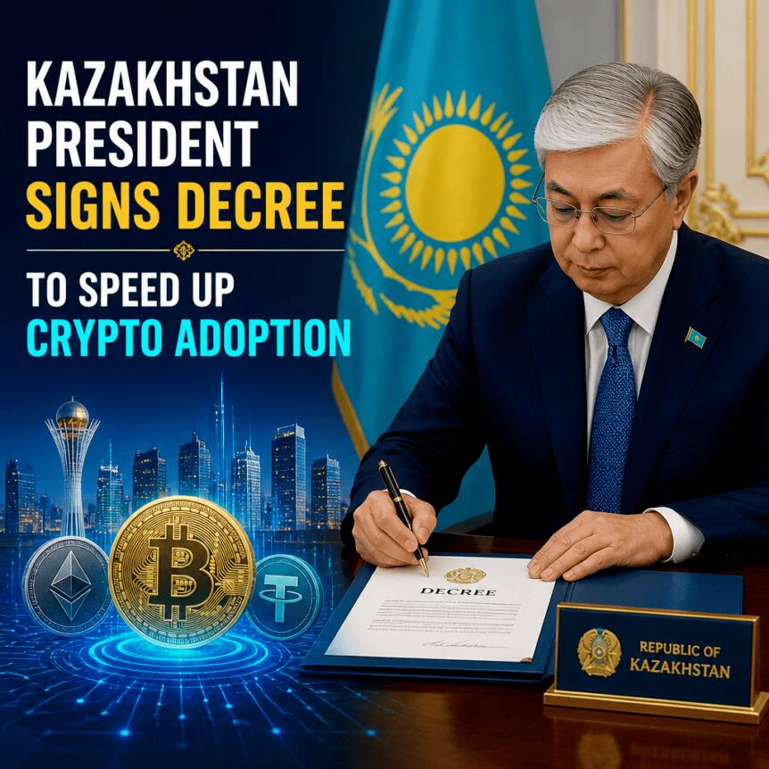Kazakhstan President Signs Decree to Speed Up Crypto Adoption Kazakhstan President Signs Decree To Speed Up Crypto Adoption