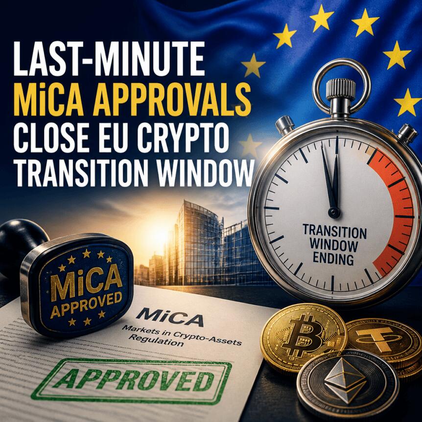 Last-Minute MiCA Approvals Close EU Crypto Transition Window Last-Minute Mica Approvals Close Eu Crypto Transition Window