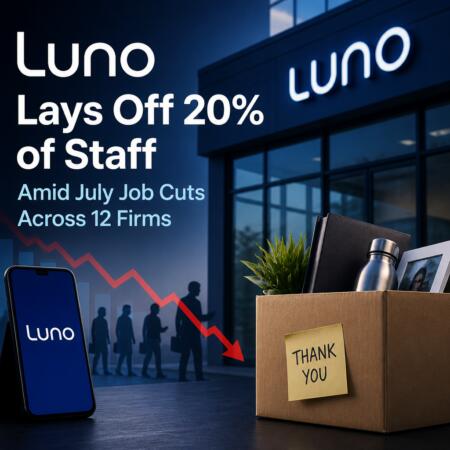Luno Lays Off 20% of Staff Amid July Job Cuts Across 12 Firms Luno Lays Off 20% Of Staff Amid July Job Cuts Across 12 Firms