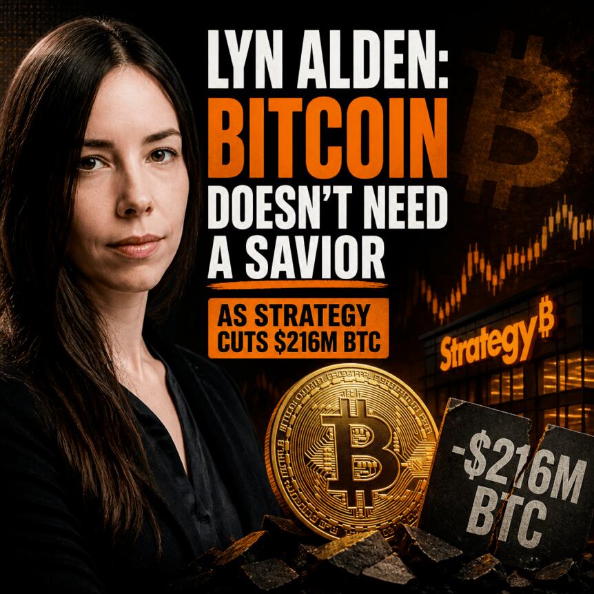 Lyn Alden: Bitcoin Doesn’t Need a Savior as Strategy Cuts $216M BTC Lyn Alden: Bitcoin Doesn’t Need A Savior As Strategy Cuts $216m Btc