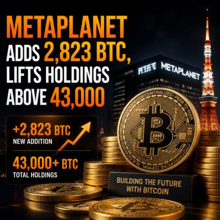 Metaplanet Adds 2,823 BTC, Lifts Holdings Above 43,000 Metaplanet Adds 2,823 Btc, Lifts Holdings Above 43,000