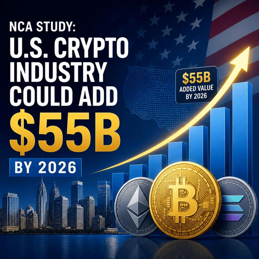 NCA Study: U.S. Crypto Industry Could Add $55B by 2026 Nca Study: U.s. Crypto Industry Could Add $55b By 2026