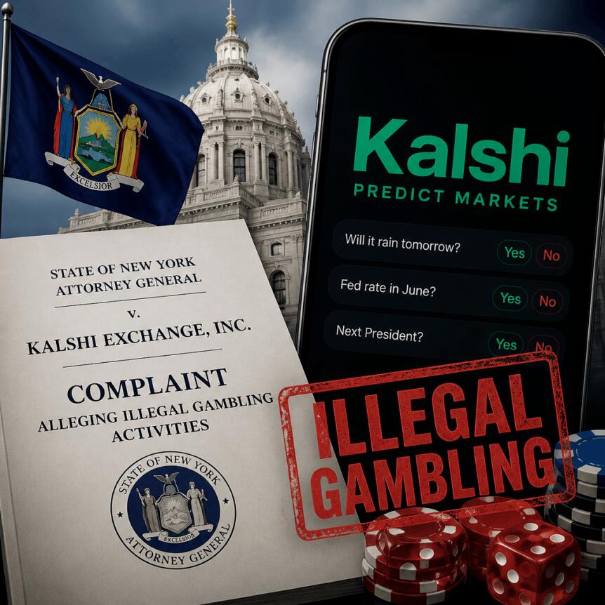New York Sues Kalshi, Alleging Illegal Gambling Activities