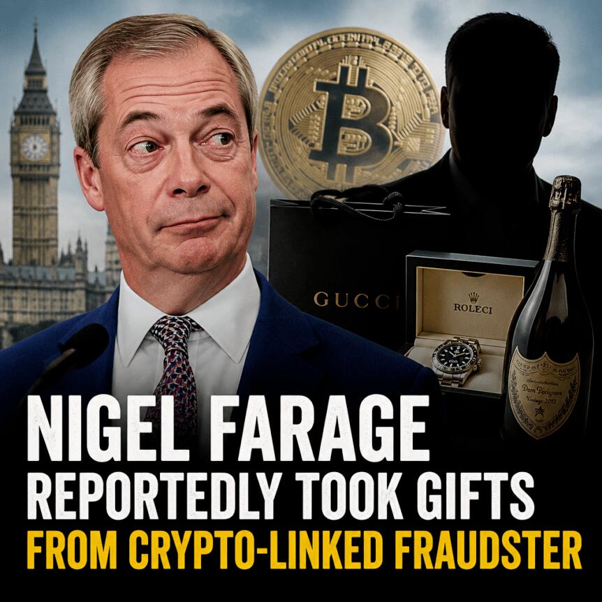 Nigel Farage Reportedly Took Gifts From Crypto-Linked Fraudster Nigel Farage Reportedly Took Gifts From Crypto-Linked Fraudster
