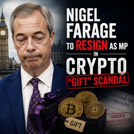 Nigel Farage To Resign As Mp In Crypto “gift” Scandal