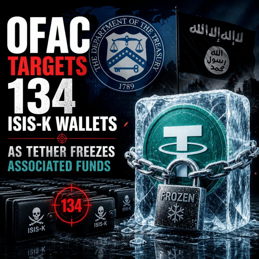 OFAC Targets 134 ISIS-K Wallets as Tether Freezes Associated Funds Ofac Targets 134 Isis-K Wallets As Tether Freezes Associated Funds