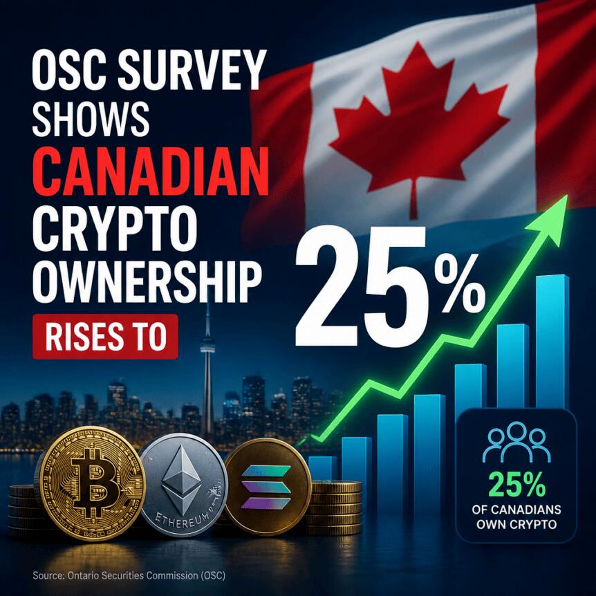 OSC Survey Shows Canadian Crypto Ownership Rises to 25% Osc Survey Shows Canadian Crypto Ownership Rises To 25%