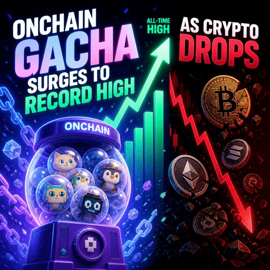 Onchain Gacha Surges to Record High as Crypto Drops Onchain Gacha Surges To Record High As Crypto Drops