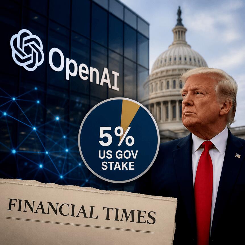 OpenAI Considers 5% US Gov Stake as Trump Talks Continue: FT Openai Considers 5% Us Gov Stake As Trump Talks Continue: Ft