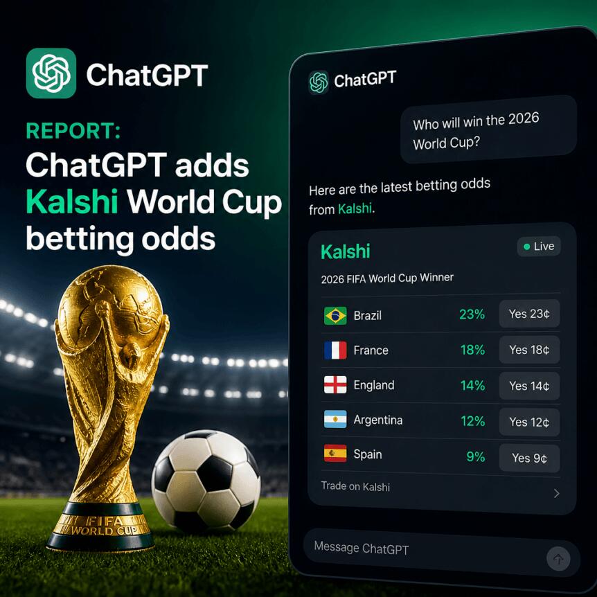 Report: Chatgpt Adds Kalshi World Cup Betting Odds