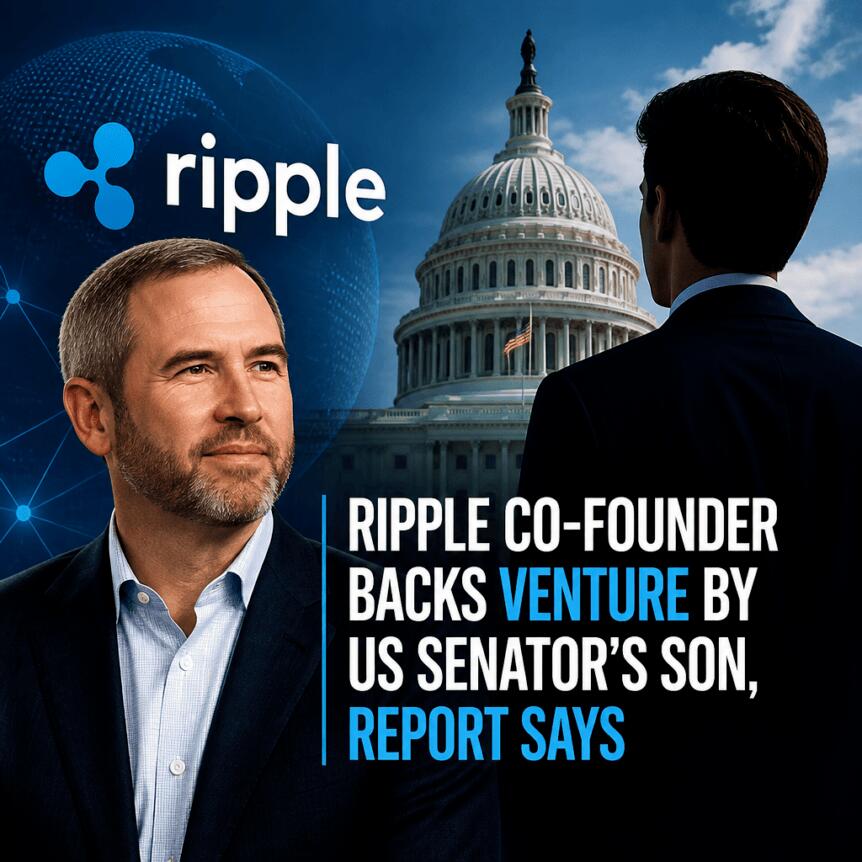 Ripple Co-Founder Backs Venture by US Senator’s Son, Report Says Ripple Co-Founder Backs Venture By Us Senator’s Son, Report Says