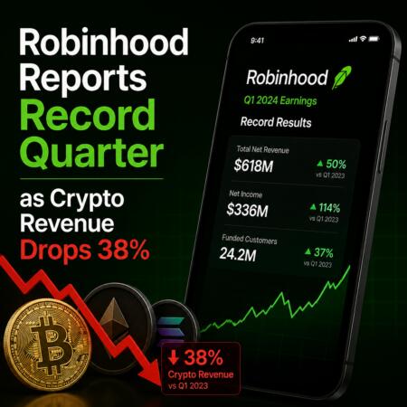 Robinhood Reports Record Quarter as Crypto Revenue Drops 38% Robinhood Reports Record Quarter As Crypto Revenue Drops 38%