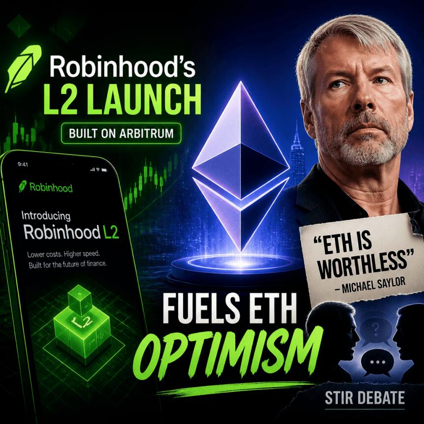 Robinhood’s L2 Launch Fuels ETH Optimism as Saylor Claims Stir Debate Robinhood’s L2 Launch Fuels Eth Optimism As Saylor Claims Stir Debate