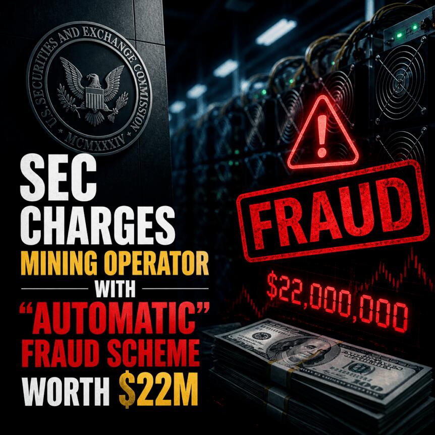 SEC Charges Mining Operator With “Automatic” Fraud Scheme Worth $22M Sec Charges Mining Operator With “automatic” Fraud Scheme Worth $22m