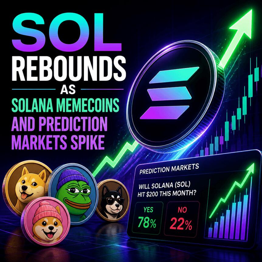 SOL Rebounds as Solana Memecoins and Prediction Markets Spike