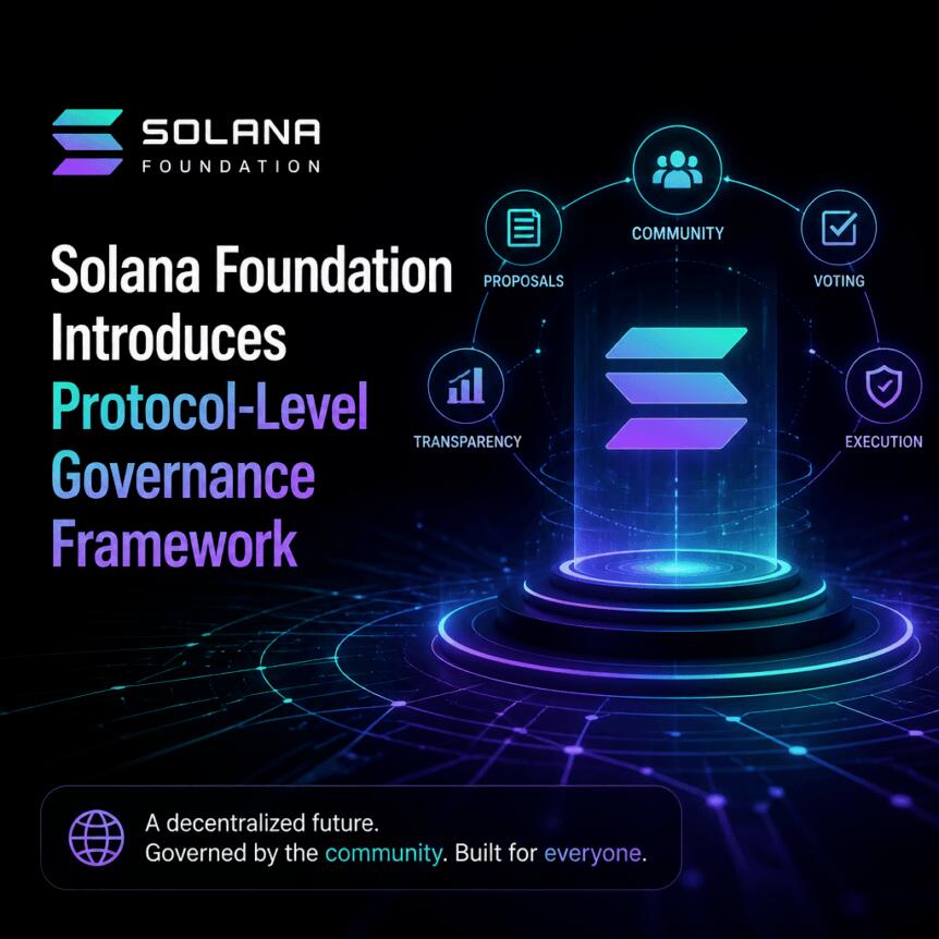 Solana Foundation Introduces Protocol-Level Governance Framework