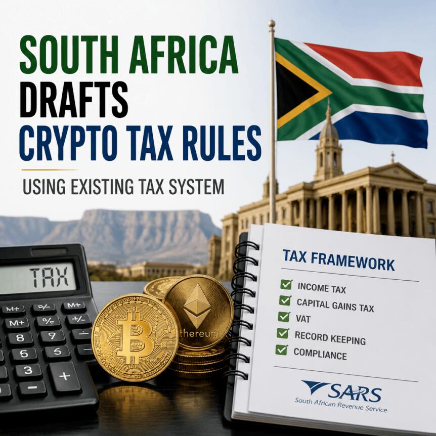 South Africa Drafts Crypto Tax Rules Using Existing Tax System