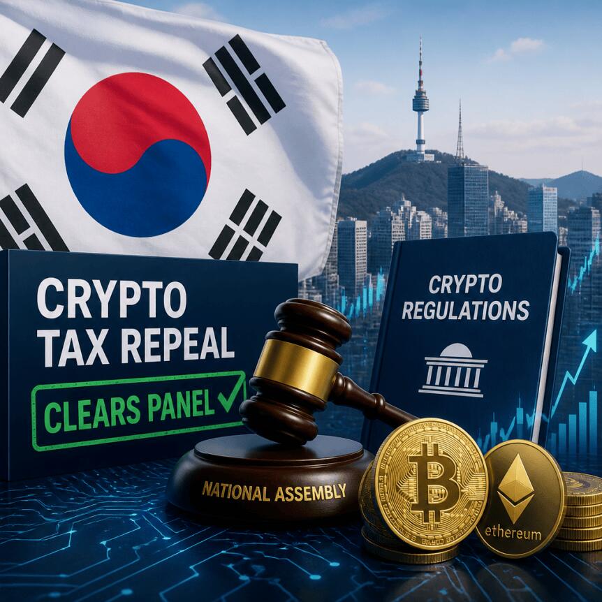 South Korea Moves Ahead On Crypto Rules As Tax Repeal Clears Panel