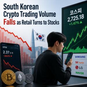 South Korean Crypto Trading Volume Falls As Retail Turns To Stocks
