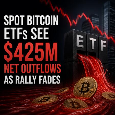 Spot Bitcoin Etfs See $425m Net Outflows As Rally Fades