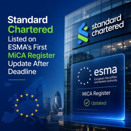 Standard Chartered Listed on ESMA’s First MiCA Register Update After Deadline Standard Chartered Listed On Esma’s First Mica Register Update After Deadline
