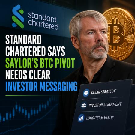 Standard Chartered Says Saylor’s BTC Pivot Needs Clear Investor Messaging Standard Chartered Says Saylor’s Btc Pivot Needs Clear Investor Messaging