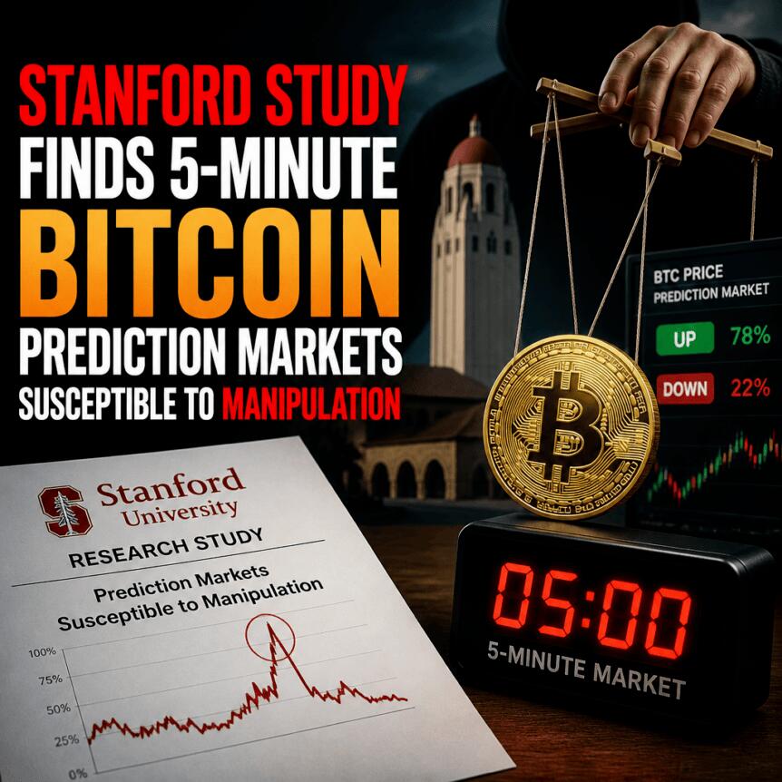 Stanford Study Finds 5-Minute Bitcoin Prediction Markets Susceptible to Manipulation