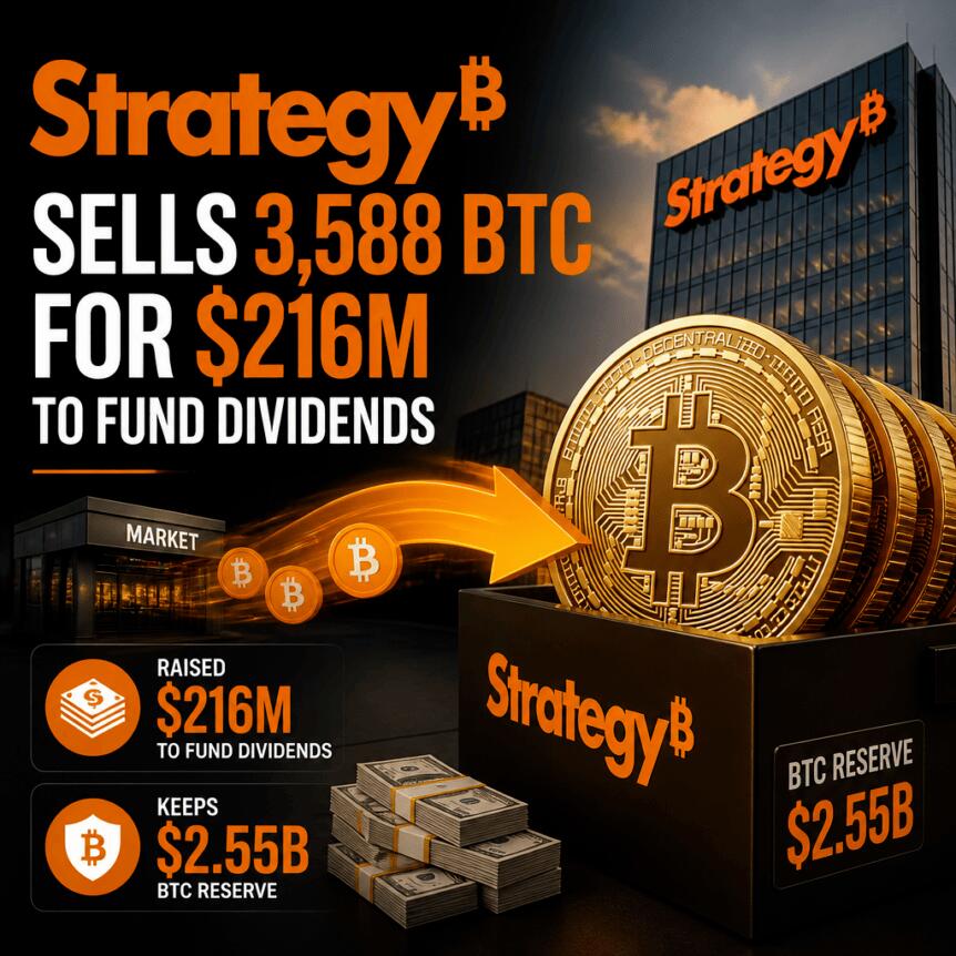 Strategy Sells 3,588 Btc For $216m To Fund Dividends, Keeps $2.55b Reserve