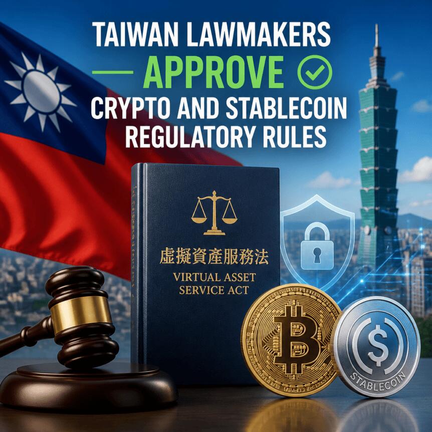 Taiwan Lawmakers Approve Crypto And Stablecoin Regulatory Rules