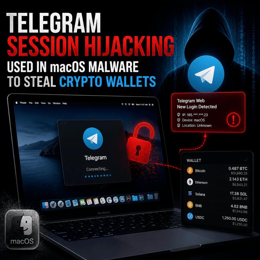 Telegram Session Hijacking Used In Macos Malware To Steal Crypto Wallets