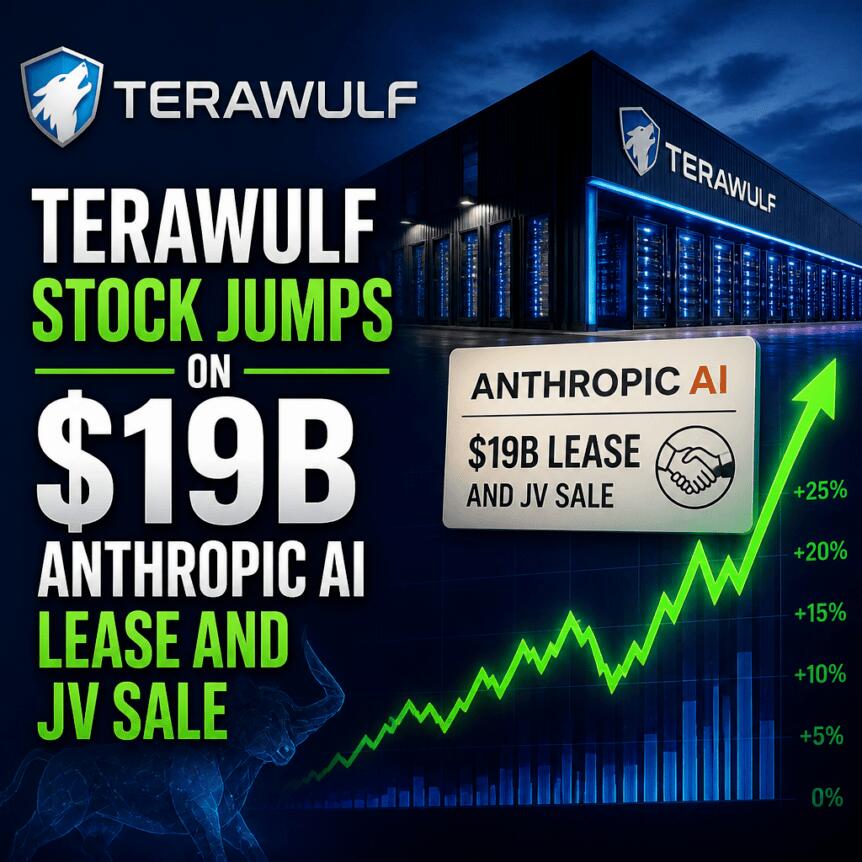 Terawulf Stock Jumps On $19b Anthropic Ai Lease And Jv Sale